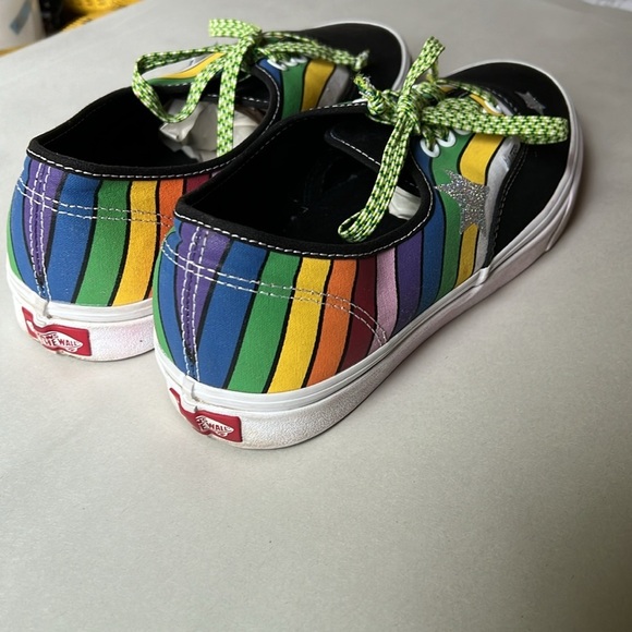Vans Unisex Refract Rainbow Black Canvas Sneakers 11 Men’s Custom Stars main image 4